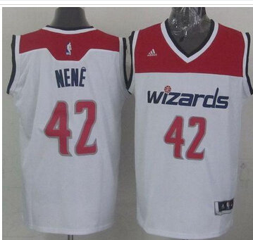 Revolution 30 Washington Wizards #42 Nene White Stitched NBA Jersey