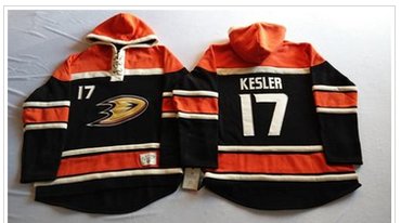 Anaheim Ducks #17 Ryan Kesler Black Sawyer Hooded Sweatshirt Stitched NHL Jersey