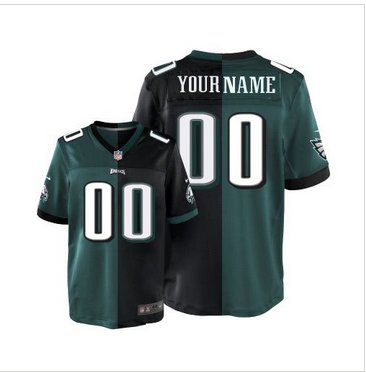 New Philadelphia Eagles Customized Midnight Green Black Elite Split NFL Jersey