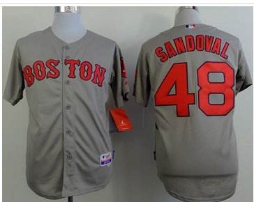 Boston Red Sox #48 Pablo Sandoval Grey Cool Base Baseball Jersey