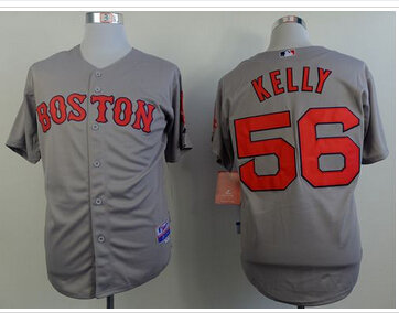 Boston Red Sox #56 Joe Kelly Grey Cool Base Baseball Jersey