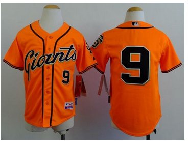 Youth Baseball Giants #9 Matt Williams Orange Alternate Stitched Jersey