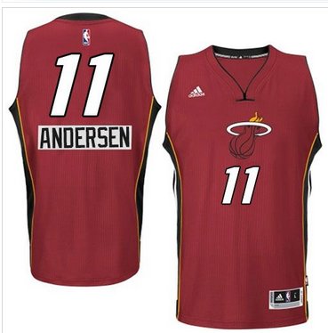 Miami Heat #11 Chris Andersen Red 2014-15 Christmas Day Stitched NBA Jersey