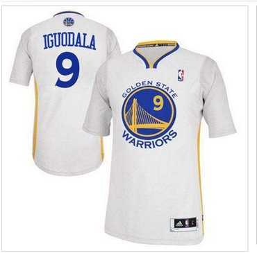 Revolution 30 Warriors #9 Andre Iguodala White Alternate Stitched NBA Jersey