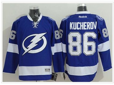 Tampa Bay Lightning #86 Nikita Kucherov Blue Stitched NHL Jersey