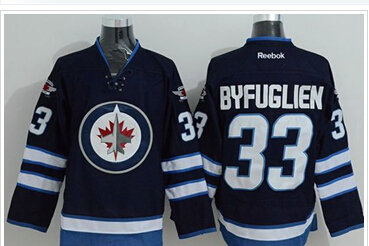 Winnipeg Jets #33 Dustin Byfuglien Stitched Dark Blue 2011 Style NHL Jersey