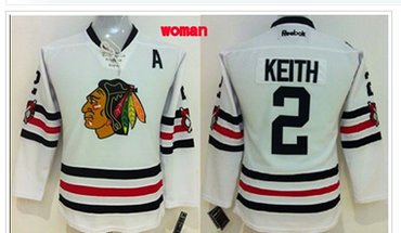 Women's Chicago Blackhawks #2 Duncan Keith White 2015 Winter Classic Stitched NHL Jersey