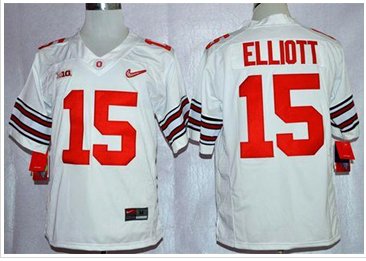 Ohio State Buckeyes #15 Ezekiel Elliott White Sugar Bowl Special Event Stitched NCAA Jersey