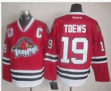 Chicago Blackhawks #19 Jonathan Toews Red Ice Hogs Stitched NHL Jersey