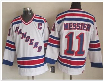 New York Rangers #11 Mark Messier White CCM Throwback Stitched NHL Jersey