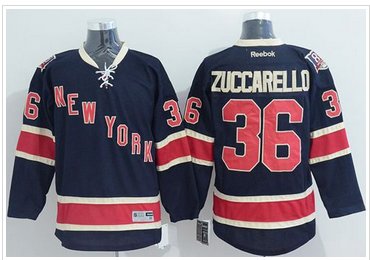 New York Rangers #36 Mats Zuccarello Navy Blue Alternate Stitched NHL Jersey