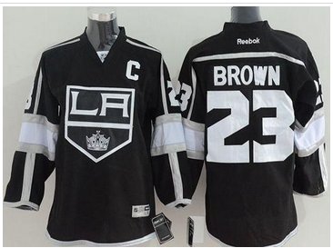Youth Los Angeles Kings #23 Dustin Brown Black Home Stitched NHL Jersey