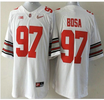 Ohio State Buckeyes Jersey 97 Joey Bosa 2015 Playoff Rose Bowl Special Event Diamond Quest White Jerseys