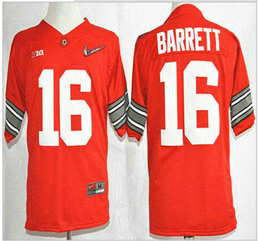 Ohio State Buckeyes Jersey 16 J.T. Barrett 2015 Playoff Rose Bowl Special Event Diamond Quest Red Jerseys