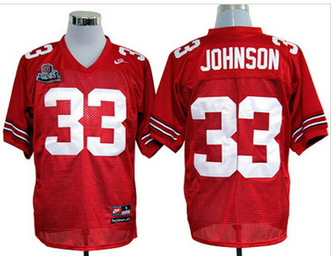 Ohio State Buckeyes Pete Johnson #33 Red College Football Jerseys
