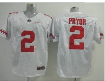 Buckeyes #2 Terrelle Pryor White Embroidered NCAA Jersey Buckeyes #2 Terrelle Pryor White Embroidered NCAA Jersey