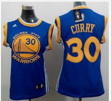 Women Warriors #30 Stephen Curry Blue Road Stitched NBA Jersey