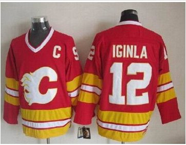 Calgary Flames #12 Jarome Iginla Red CCM Throwback Stitched NHL Jersey Calgary Flames #12 Jarome Iginla Red CCM Throwback Stitched NHL Jersey