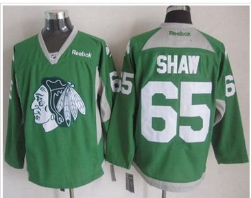 Chicago Blackhawks #65 Andrew Shaw Green Practice Stitched NHL Jersey