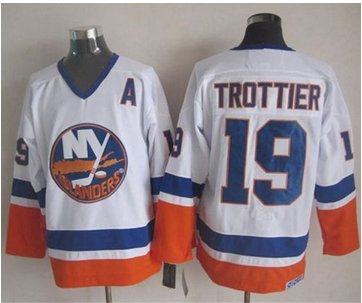 New York Islanders #19 Bryan Trottier White CCM Throwback Stitched NHL Jersey New York Islanders #19 Bryan Trottier White CCM Throwback Stitched NHL Jersey