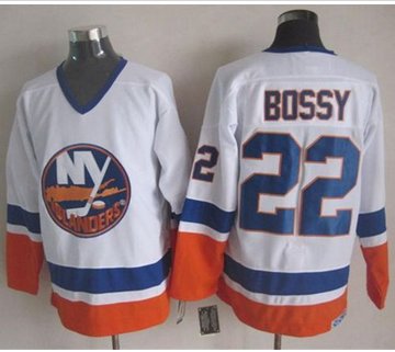 New York Islanders #22 Mike Bossy White CCM Throwback Stitched NHL Jersey New York Islanders #22 Mike Bossy White CCM Throwback Stitched NHL Jersey