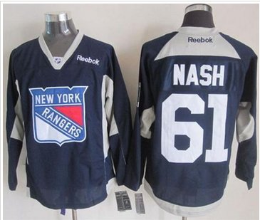New York Rangers #61 Rick Nash Navy Blue Practice Stitched NHL Jersey