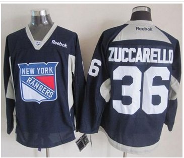 New York Rangers #36 Mats Zuccarello Navy Blue Practice Stitched NHL Jersey