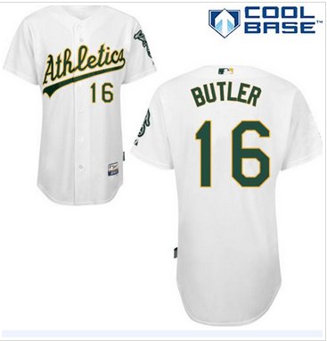 Oakland Athletics #16 Billy Butler White Cool Base Stitched Baseball Jersey