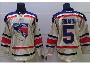 New York Rangers #5 Dan Girardi Cream 2012 Winter Classic Stitched NHL Jersey
