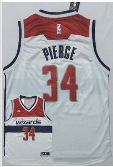 Washington Wizards #34 Paul Pierce New White Home Stitched NBA Jersey