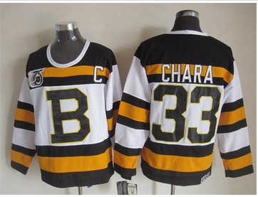 Boston Bruins #33 Chara 75 anniversary Stitched Black NHL Jersey