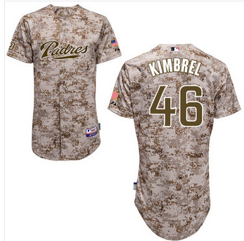 Craig Kimbrel multi San Diego Padres Jersey 46# personalizado branco azul Camo tudo costurado