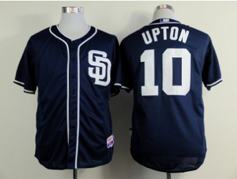 2015 nova Justin Upton Men Baseball black Jersey San Diego Padres 10 Justin Upton bordados costurado camisa Camisas