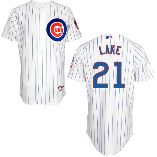 Chicago Cubs 21# Lake White Authentic Personalized Home Jersey