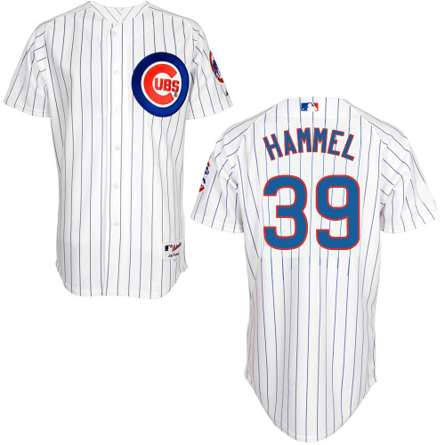 Chicago Cubs 39# Hammel White Authentic Personalized Home Jersey