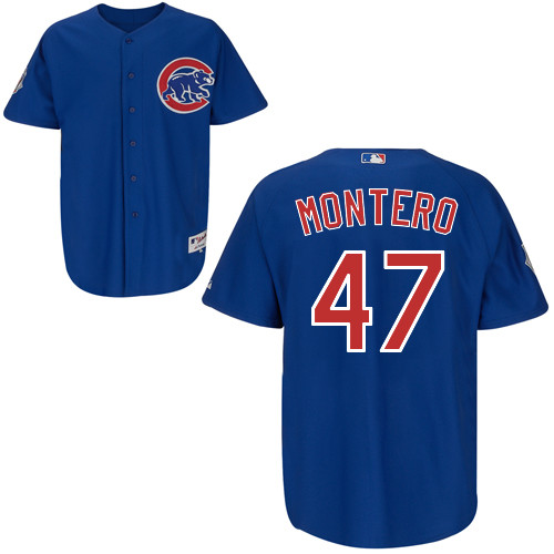 Chicago Cubs 47# Montero Blue Authentic Personalized Alternate Jersey