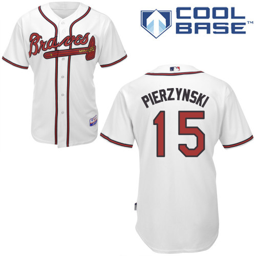Atlanta Braves #15 Gosselin White Authentic Personalized Home Jersey