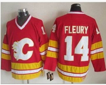Calgary Flames #14 Theoren Fleury Red CCM Throwback Stitched NHL Jersey Calgary Flames #14 Theoren Fleury Red CCM Throwback Stitched NHL Jersey