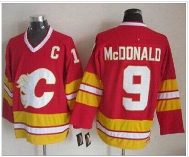 Calgary Flames #9 Lanny McDonald Red CCM Throwback Stitched NHL Jersey Calgary Flames #9 Lanny McDonald Red CCM Throwback Stitched NHL Jersey