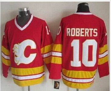 Calgary Flames #10 Gary Roberts Red CCM Throwback Stitched NHL Jersey Calgary Flames #10 Gary Roberts Red CCM Throwback Stitched NHL Jersey