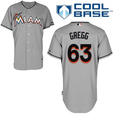 Miami Marlins #66Kevin Gregg Authentic Personalized Road Gray Jersey