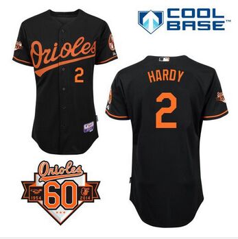 Baltimore Orioles #2 J.J. Hardy Black Cool Base Stitched Baseball Jersey