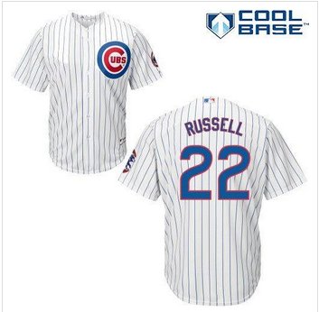 Chicago Cubs #22 Addison Russell White Home Cool Base Stitched Baseball Jersey