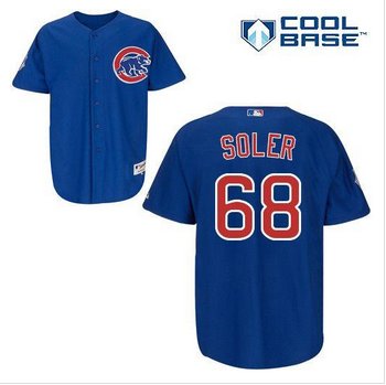Chicago Cubs #68 Jorge Soler Blue Alternate Cool Base Stitched Baseball Jersey