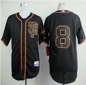 San Francisco Giants #8 Hunter Pence Black Alternate Cool Base Stitched Baseball Jersey