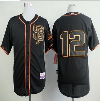 San Francisco Giants #12 Joe Panik Black Alternate Cool Base Stitched Baseball Jersey