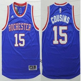 Sacramento Kings #15 DeMarcus Cousins Light Blue 2014-15 Hardwood Classics Stitched NBA Jersey