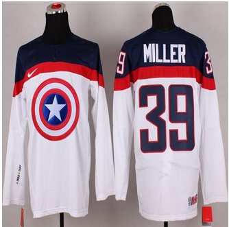 Olympic Team USA #39 Ryan Miller White Captain America Fashion Stitched NHL Jersey Olympic Team USA #39 Ryan Miller White Captain America Fashion Stitched NHL Jersey