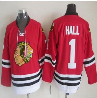 Chicago Blackhawks #1 Glenn Hall Stitched Red CCM Throwback NHL Jersey Chicago Blackhawks #1 Glenn Hall Stitched Red CCM Throwback NHL Jersey