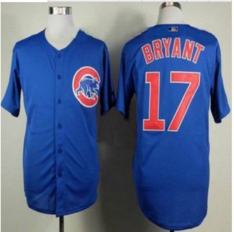 Chicago Cubs #17 Kris Bryant Blue Alternate Cool Base Stitched Baseball Jersey